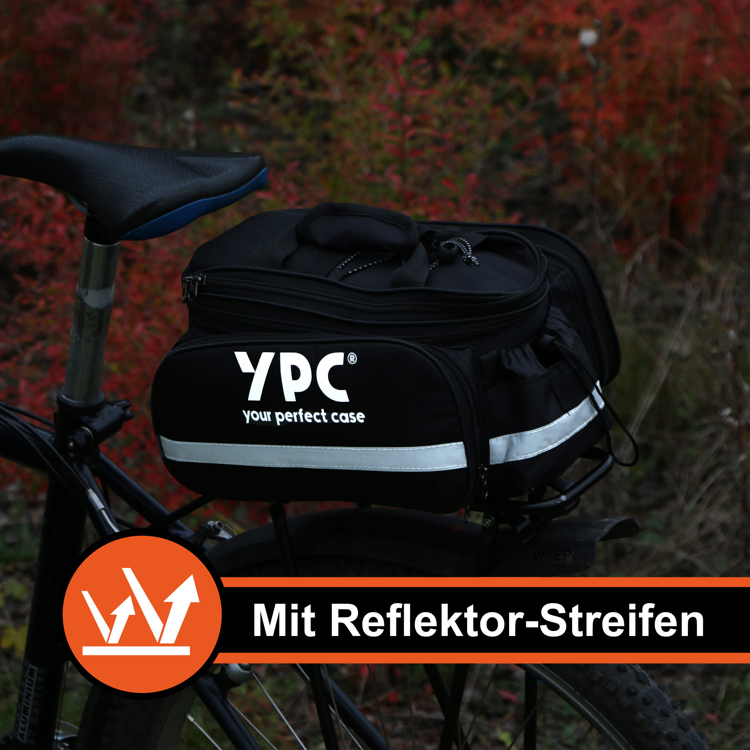 "Converter" Fahrradtasche für Gepäckträger L, 18L, wasserabweisend, 34x26x18cm, Schwarz