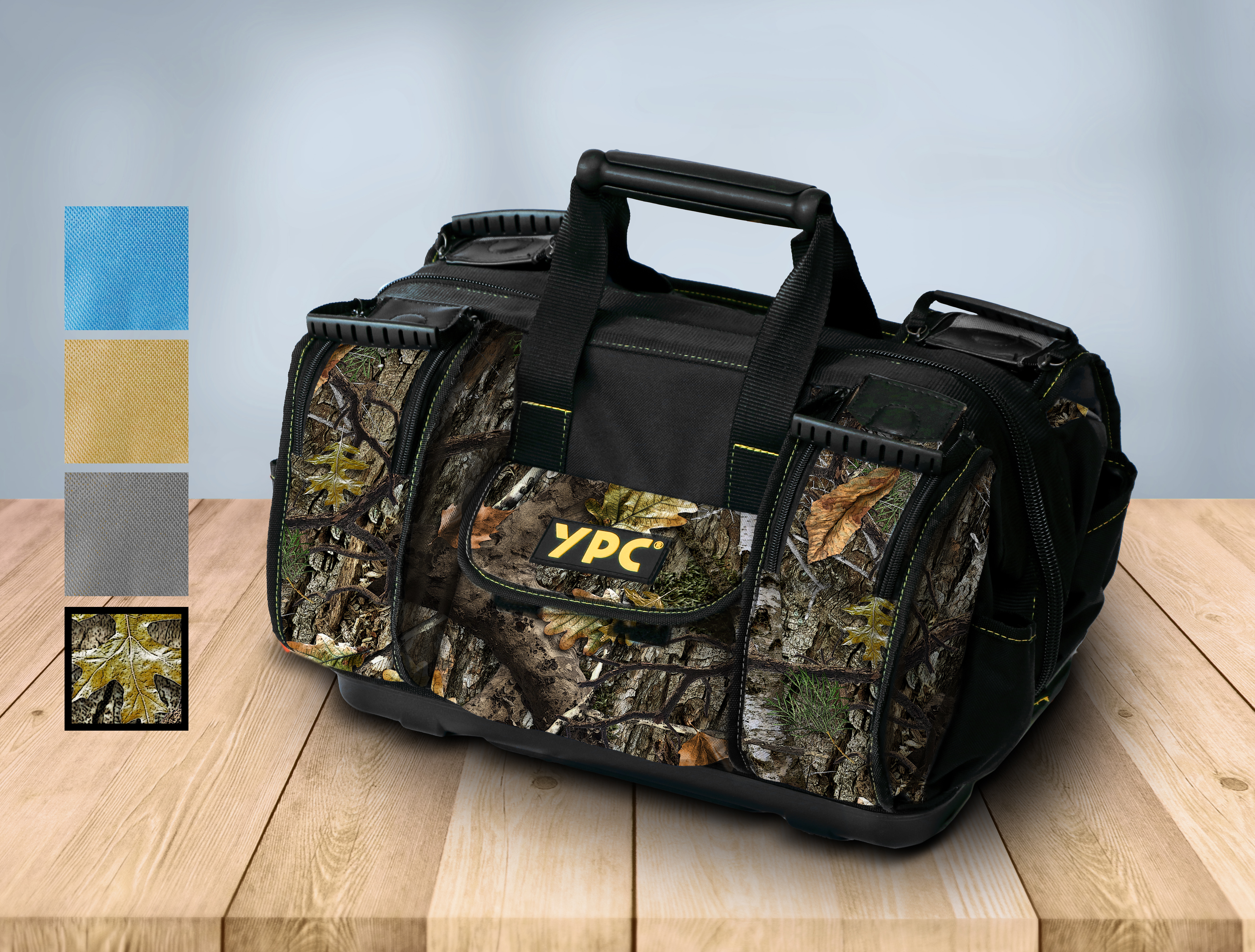 "Enforcer" Outdoor-Tasche XXL, Camouflage-Schwarz, 42x30x25cm, 20 kg Tragkraft